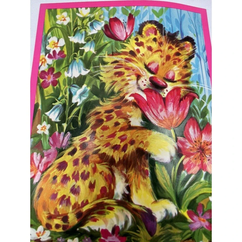 Vintage 2 Quality Crest The Safari Set Get Well Greeting cards RARE